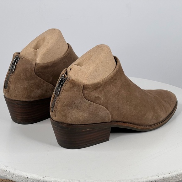 Lucky Brand Booties Brown Suede Ankle Boots Boho Western Leather Festival 9 - Picture 6 of 15